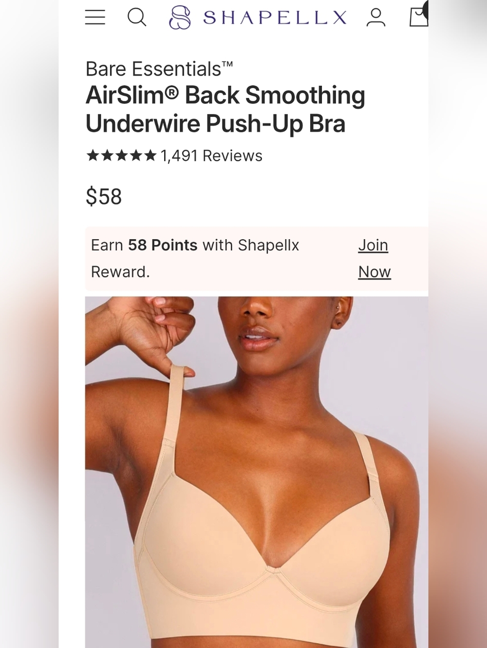 Shapellx AirSlim® Back Smoothing Underwire Push-Up Bra - Picture 3 of 12